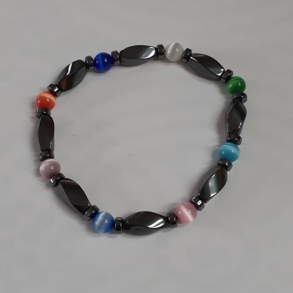 Magnetic Hematite Bracelet 7" - Picture 2 of 6